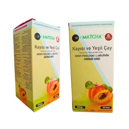 MATCHA DETOX ÇAYI 20 ŞASE - (KAYISI VE YEŞİL ÇAY)