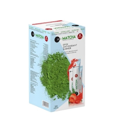MATCHA DETOX ÇAYI 20 ŞASE - (ÇİLEKLİ)