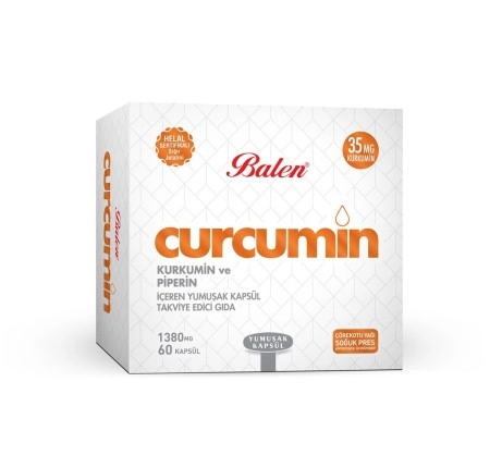 CURCUMİN (KURKUMİN) VE PİPERİN YUMUŞAK KAPSÜL 1380 MG – 60 KAPSÜL