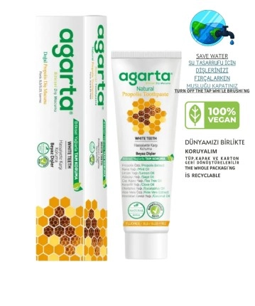 Agarta Vegan & Doğal Propolisli Diş Macunu 100 ml (Florürsüz & Diş Eti Bakımı)