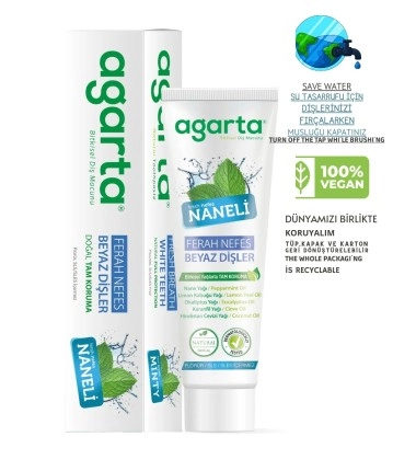 Agarta Vegan & Doğal Naneli Diş Macunu 100 ml (Ferah Nefes & Florürsüz)